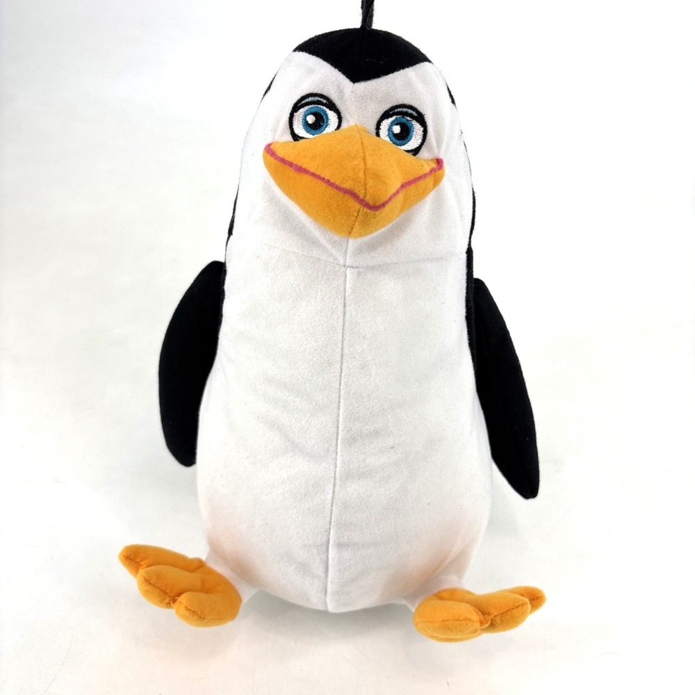 Penguins Of Madagascar Penguin Plush 2011 Viacom 14 Inch Nickelodeon Sewn Eyes